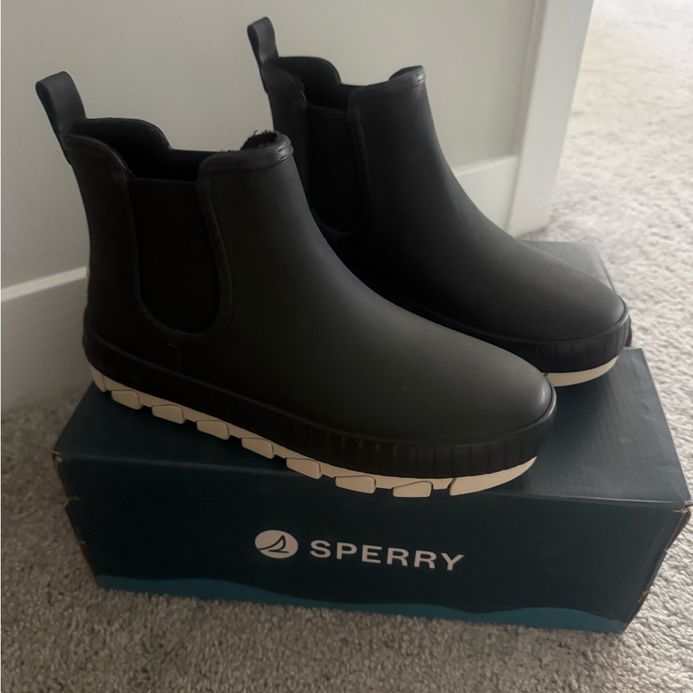 Sperry Black Waterproof Chelsea Boots
